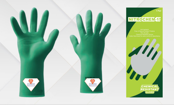 Industrial Chemical Resistant Nitrile Hand Gloves