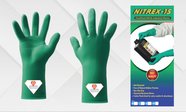 Industrial Chemical Resistant Nitrile Hand Gloves