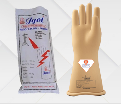Jyot Electrical Shockproof Rubber Hand Gloves